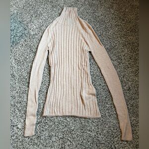 Ribbed Long Sleeve Tee - Cream